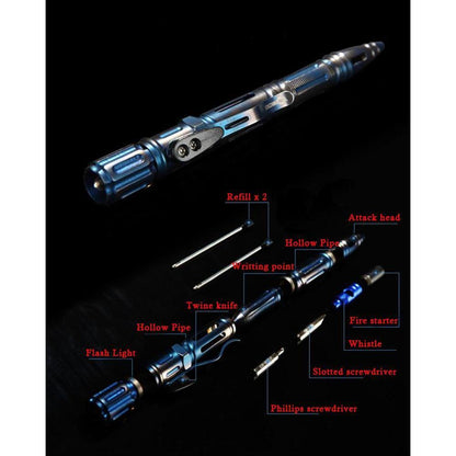 T-05 Titanium Coated Tactical Pen Flashlight - Tacsafeworld EDC Gadgets
