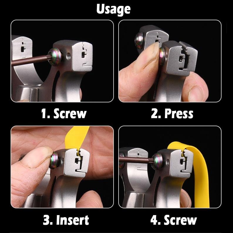 Spiked Brass Knuckles Ring Slingshot 404C Stainless Steel 3 In 1 - Tacsafeworld EDC Gadgets