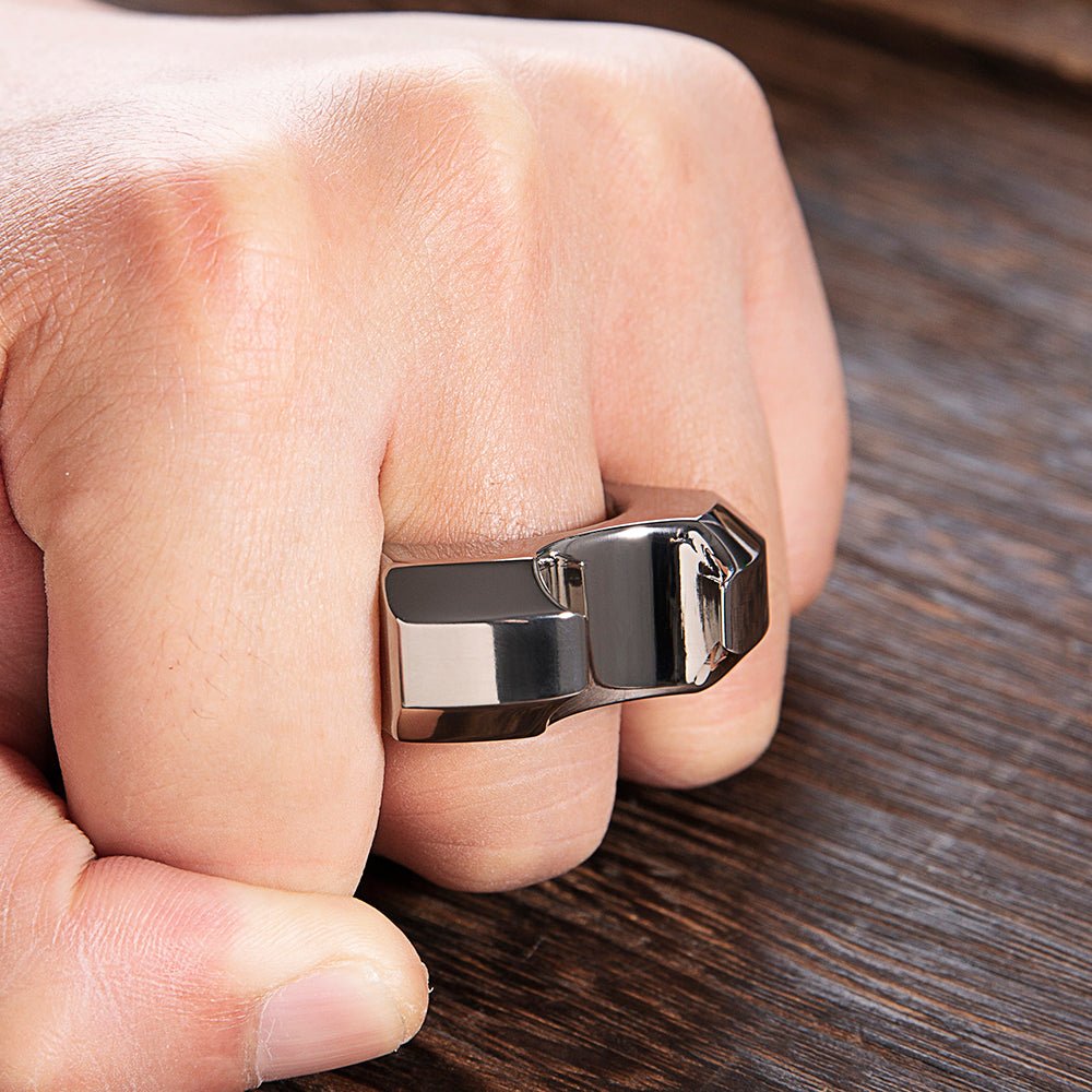 TC21 Titanium Self Defense Ring Bottle Opener - Tacsafeworld EDC Gadgets