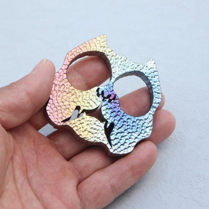 Poings américains bulldog à deux doigts en titane - Gadgets EDC Tacsafeworld