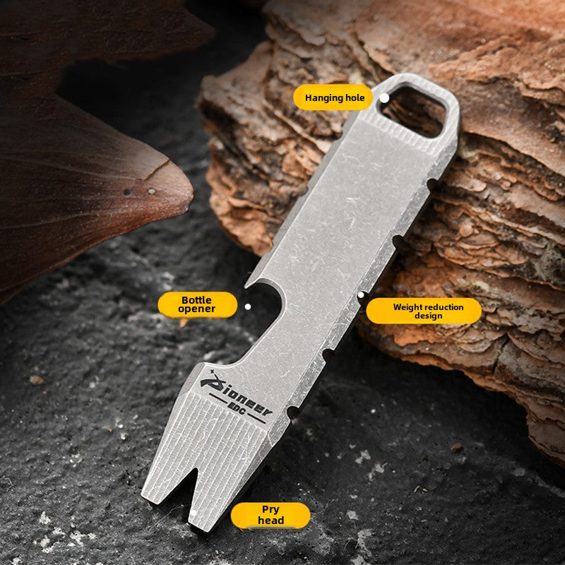 Mini Titanium Bottle Opener EDC Tool Keyaccessoryr Backpack Easy Carry