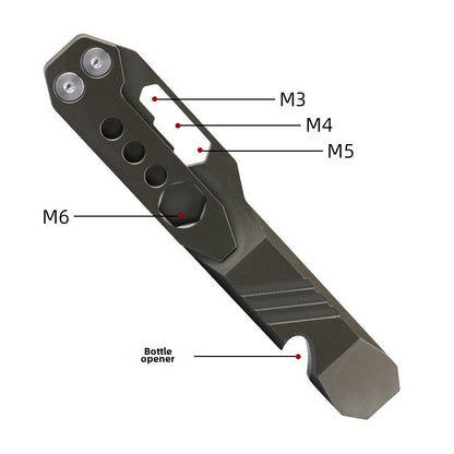 TC4 Titanium Alloy Multifunctional Tool Bottle Opener Portable EDC