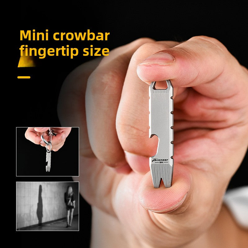 Mini Titanium Bottle Opener EDC Tool Keyaccessoryr Backpack Easy Carry