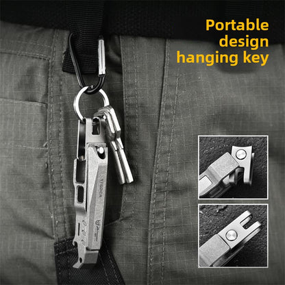 Double-sided Curved Titanium Alloy Flat Two-in-one Nail Clippers Bottle Opener