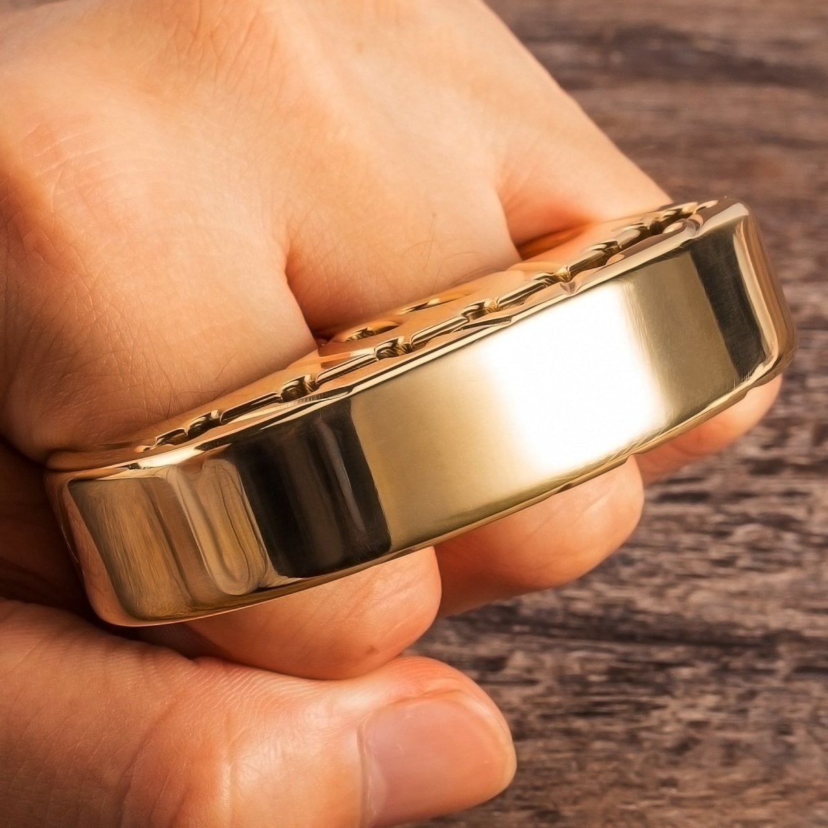 Full Brass Pumpkin Face Two Finger Brass Knuckles - Tacsafeworld EDC Gadgets