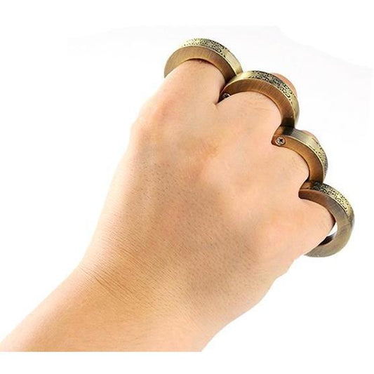 Zinc Alloy Folding Brass Knuckles Self Defense Tools For Women - Tacsafeworld EDC Gadgets